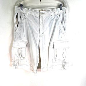 Express Double Reinforced Cargo Shorts Mens Size 32 White